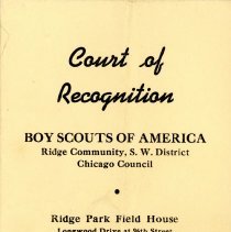 Boy Scout Court of Recognition Program, 1940