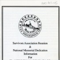 USS Indianapolis National Memorial and Survivors Association Reunion Pamphl
