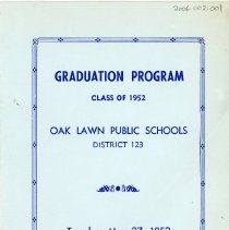 Covington School Graduation Program, 1952