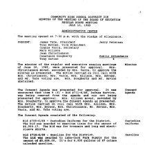 School District 218 Minutes, 1989-90