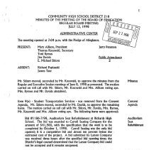 School District 218 Minutes, 1998-99