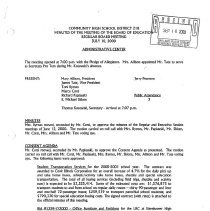 School District 218 Minutes, 2000-01