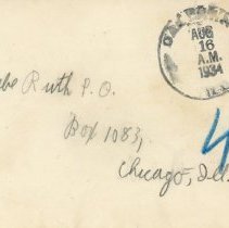 Babe Ruth Envelope