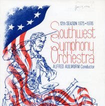 1975 - 1976, Southwest Symphony Orchestra Program