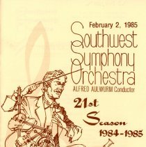 1984 - 1985, Southwest Symphony Orchestra Program