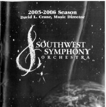 2005 - 2006, Southwest Symphony Orchestra Program
