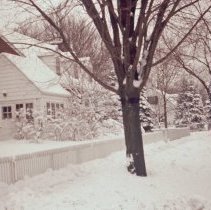A Corner View of the Eldridge Residence during Christmas