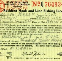 State of Illinois Fishing License