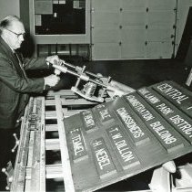 Leonard Cole making sign for Central Park