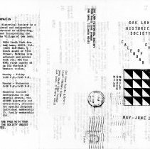 Oak Lawn Historical Society Calendar, 5/1981