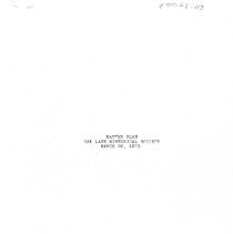 Oak Lawn Hist. Society Master Plan, 1973