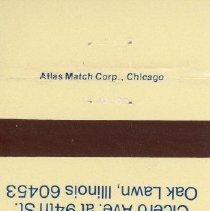 Hilton Inn of Oak Lawn Matchbook