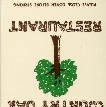 Country Oak Restaurant Matchbook