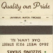 Country Oak Restaurant Matchbook