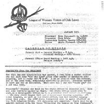 League of Women Voters Newsletter, 1971