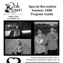 Park District Spec Rec Program Guide, 2008