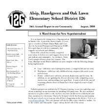 School District 126 Annual Report, 2009-10