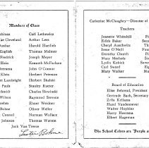 Cook School Graduation Program, 1930