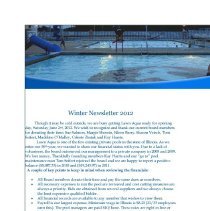 Lawn Aqua Club Newsletter, 2012