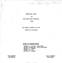Oak Lawn Park District Municipal Code, 1955