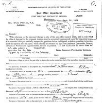 Post Office Relocation Request, 1925