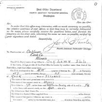 Post Office Topography Request, 1914