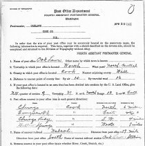 Post Office Topography Request, 1935