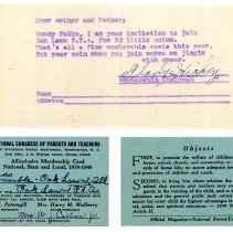 Oak Lawn P.T.A. Membership Card, 1939