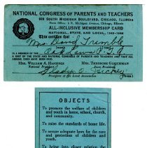 Oak Lawn PTA Membership Card, 1943