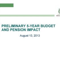 Village Budget/Pension Impact Study, 2013