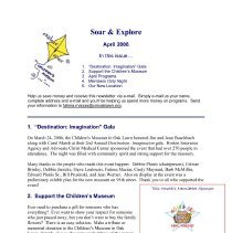 Children's Museum in Oak Lawn Newsletter, 2006