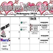 Columbus Manor School Calendar, 2009-10