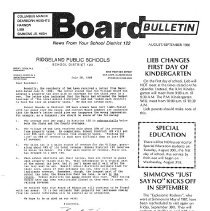 Ridgeland SD 122 Newsletter, 1988-89