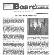 Ridgeland SD 122 Newsletter, 1991-92