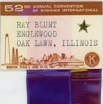 Kiwanis Delegate Ribbon, 1967