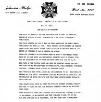 POW/MIA Flag Dedication, 1993