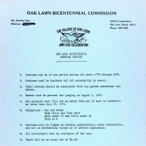 Bicentennial Costume Contest Flier, 1976