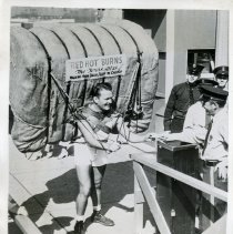 This is a photograph of Cecil Burns. Mr. Burns walked from Dallas, TX to Ch