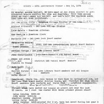 League of Women Voters 25th Anniv. Program, 1975