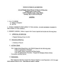 SD 125 Board Packets, 2014-15