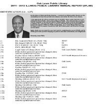 Oak Lawn Public Library Annual Reports, 2010s