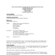 School District 126 Board Minutes, 2014-15