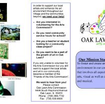 Oak Lawn Arts Commission Brochure, 2015