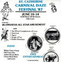 St. Catherine Carnival Flier, 1987