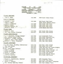 Village Officials & Employees, 1964
