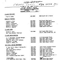 Village Officials & Employees, 1970