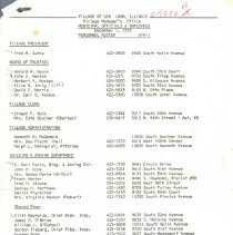Village Officials & Employees, 1973