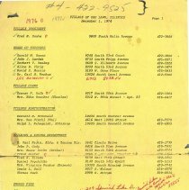 Village Officials & Employees, 1974