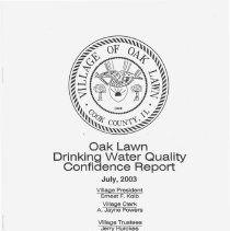 Drinking Water Quality Report, 2003