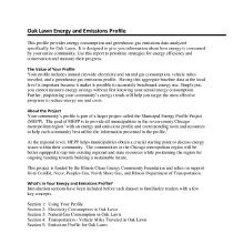 Oak Lawn Energy & Emissions Profile, 2007